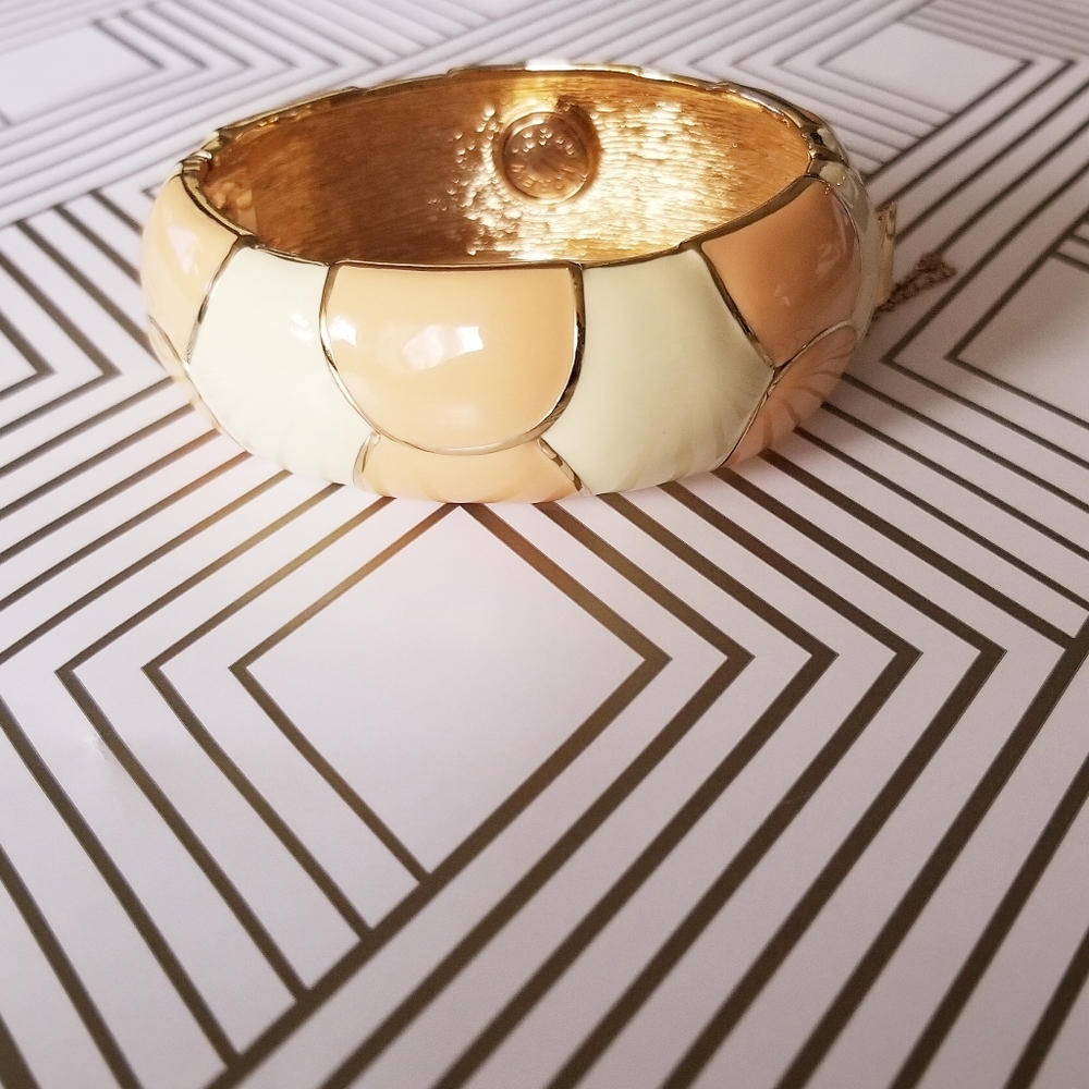 Modern Enamel Statement Bangle Bracelet - image 4